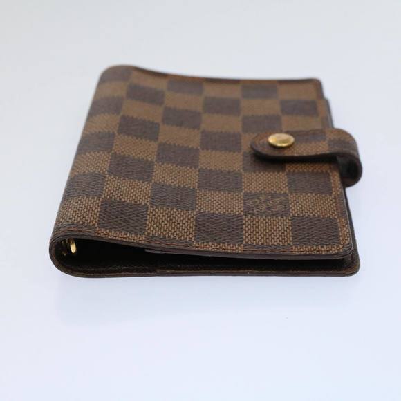 LOUIS VUITTON Damier Ebene Agenda PM Day Planner Cover R20029 LV Auth 58840 - Picture 6 of 16